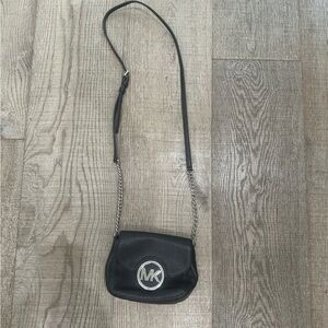 Michael Kors leather crossbody with silver accent - excellent condition